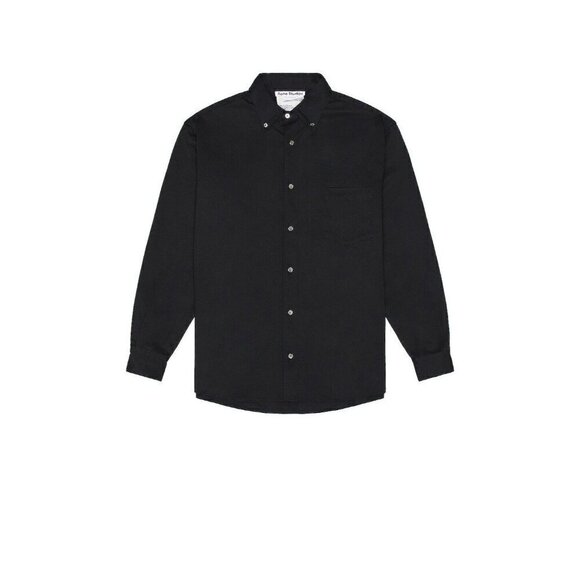 ACNE STUDIOS Odrox Cotton Twill Overshirt in Black 50 New Mens Shacket - Picture 3 of 11